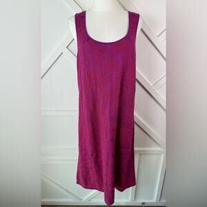 Peruvian Connection Embossed Knit Cannes Sundress in Azalea Pima Cotton Size XL